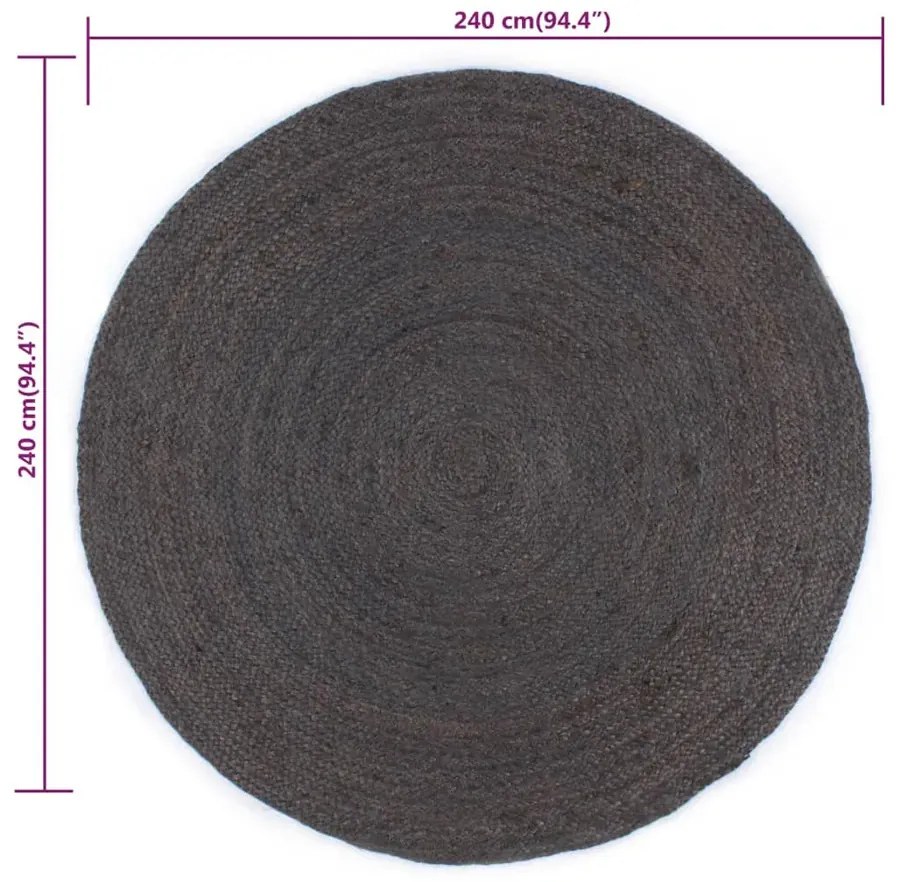 Elegancki ciemnoszary dywanik 240 cm H4-K12