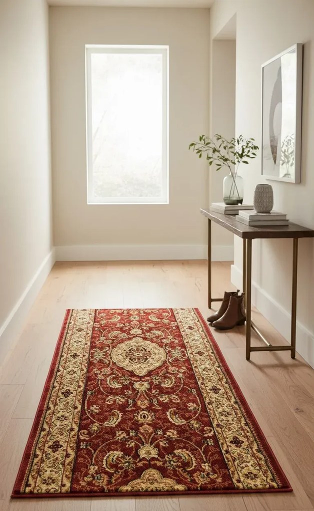 Czerwony elegancki chodnik rustykalny R2-M01