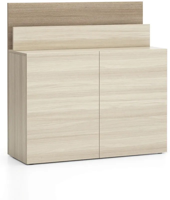 Dodatkowa szafka do biurka LAYERS, krótka, dąb naturalny / dąb bejcowany