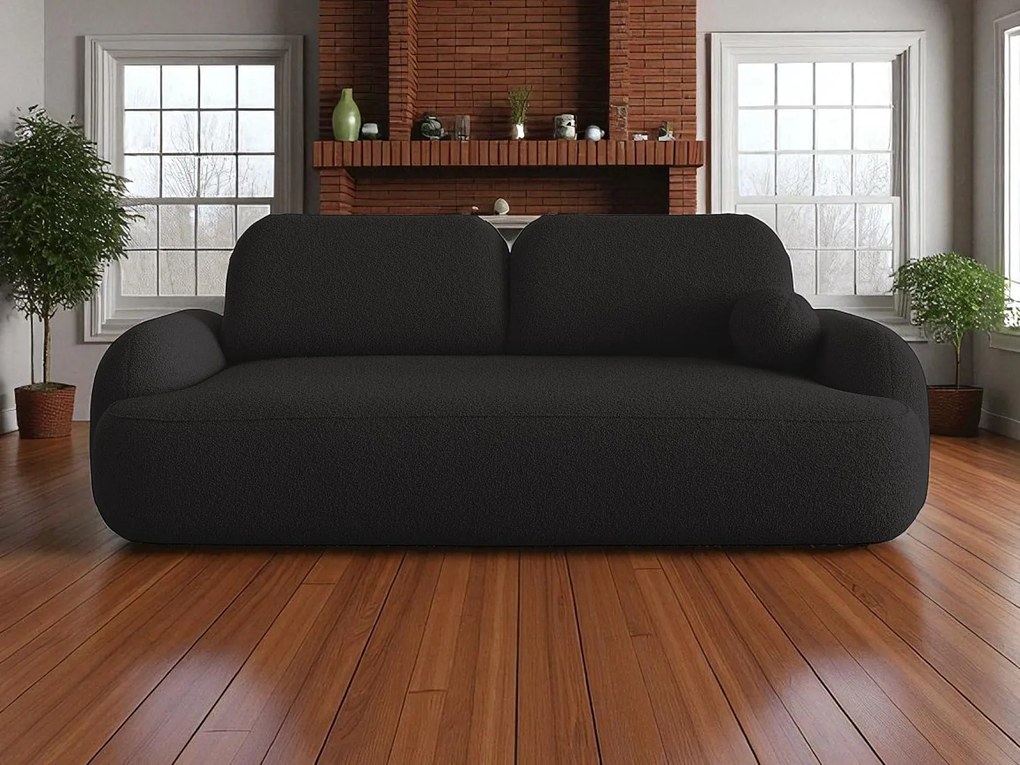 BEDANTE SOFA MOLLY z funkcją spania TERRA FROTTE 14 Czarny z pojemnikiem na pościel, sofa do salonu, kanapa, sofa rozkładana, sofa z pojemnikiem, wersalka