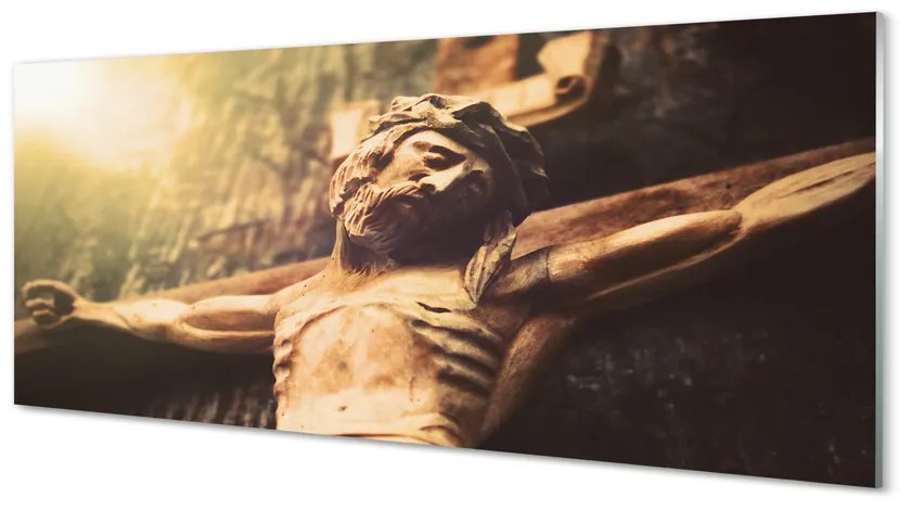 Obraz akrylowy Jezus z drewna