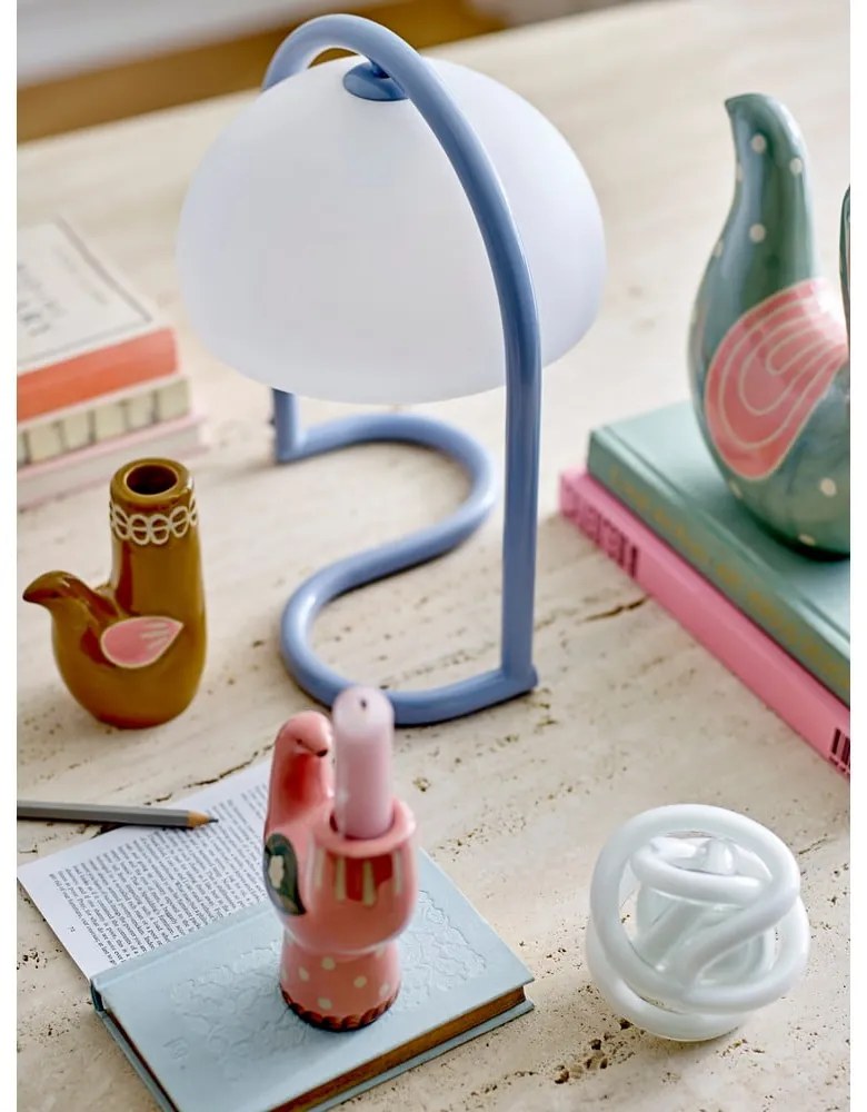 Zielony kamionkowy ręcznie malowany wazon (wysokość 19 cm) Trudy – Bloomingville