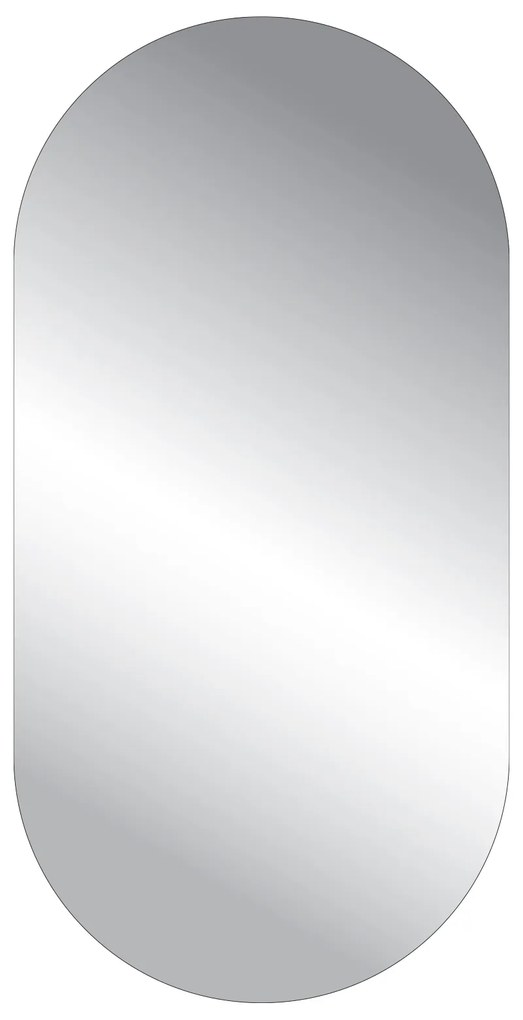 Lustro owalne bez podświetlenia symetryczne bezramowe PLATAN | Różne rozmiary | Różne kolory szkła : Kolor - Srebro, Rozmiar - 40 x 100 cm