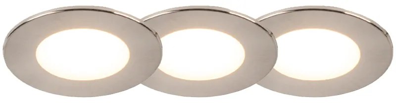 Zewnetrzna Zestaw 3 okrągłych wpuszczanych reflektorów ze stali w tym LED IP65 - Simply Nowoczesny Oswietlenie zewnetrzne