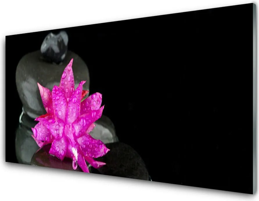 Panel Kuchenny Elegancja Zen: Kwiat I Głazy