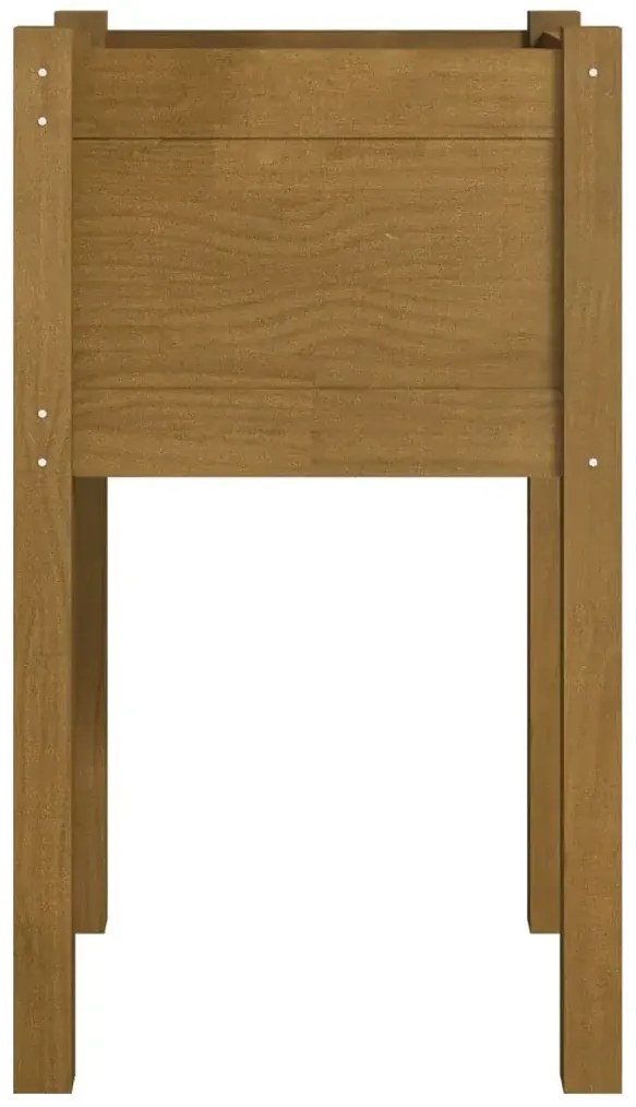 Komplet brązowych donic ogrodowych z drewna sosnowego Z1-B24