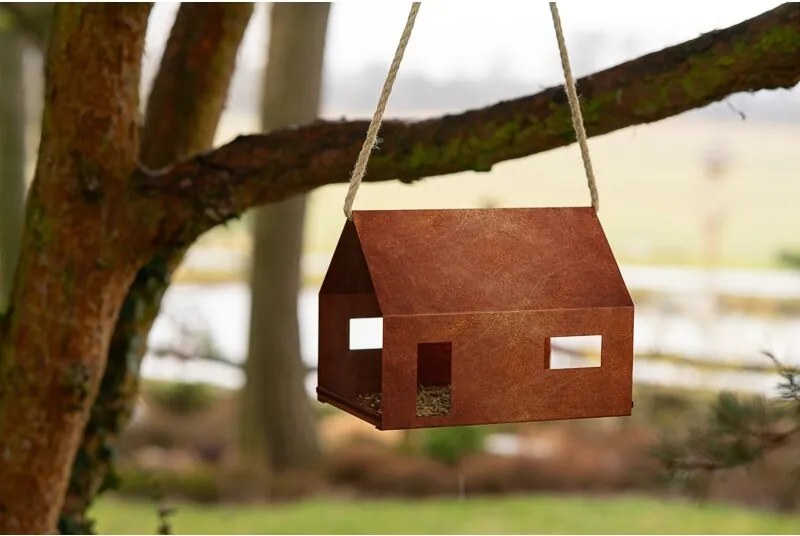 Casa Karmnik dla ptaków 30 x 21 x 23 cm, corten CORGARDEN 1040