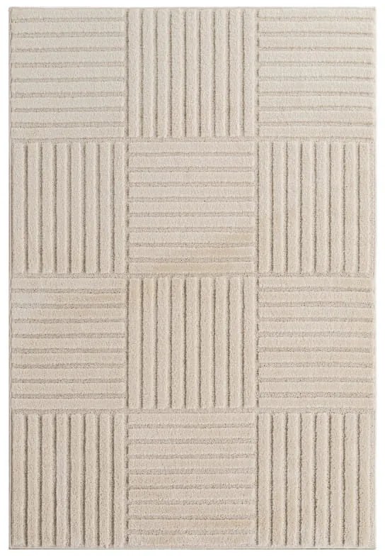 Dywan nowoczesny 3D Art kremowy Kwadraty 120 cm x 170 cm