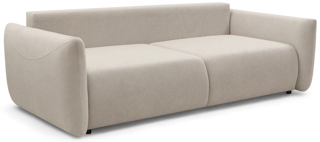 Kanapa Calma rozkładana - beżowa dzianina hydrofobowa Curio 09