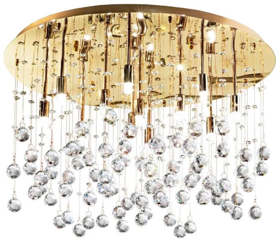 Ideal Lux-LED Lampa sufitowa kryształowa MOONLIGHT 12xG9/3W/230V pr.60 cm złoty