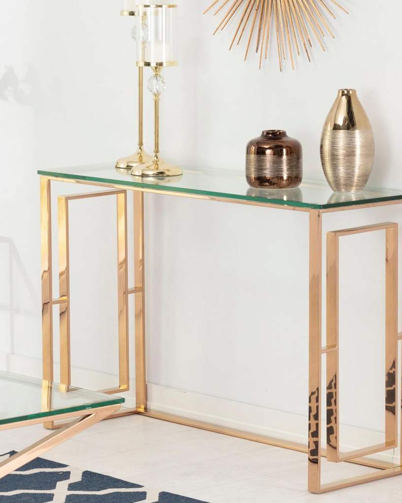 Konsola Eternic rose gold 120x40x80cm