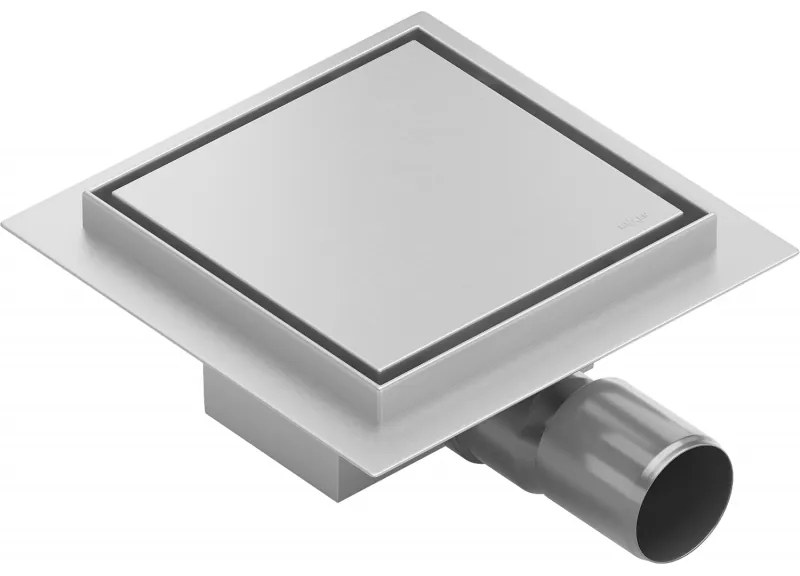 Mexen Flat-Q M13 wpust podłogowy kwadratowy 15 x 15 cm, inox - 1010015