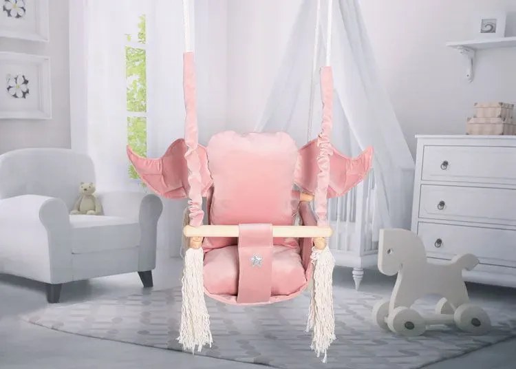 Różowa huśtawka dla dziewczynki S9-K89