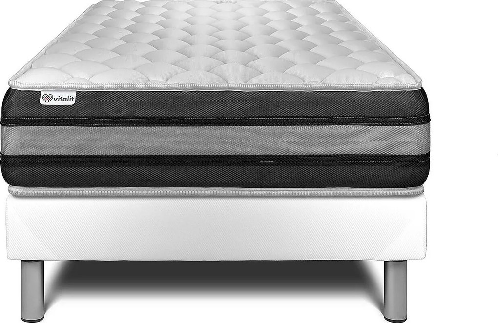 lózka z materacem VITAL SPRING ZEN 120 x 200 cm Rama lózka Bialy