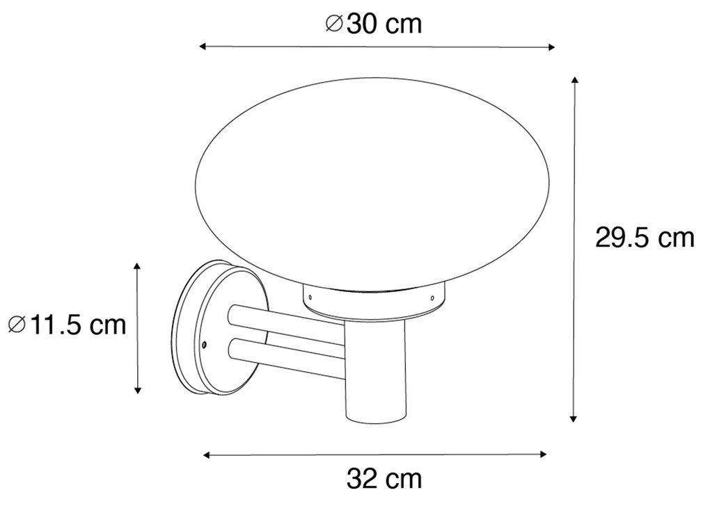 Zewnetrzna Nowoczesna lampa ścienna zewnętrzna czarna - Elly Nowoczesny Oswietlenie zewnetrzne