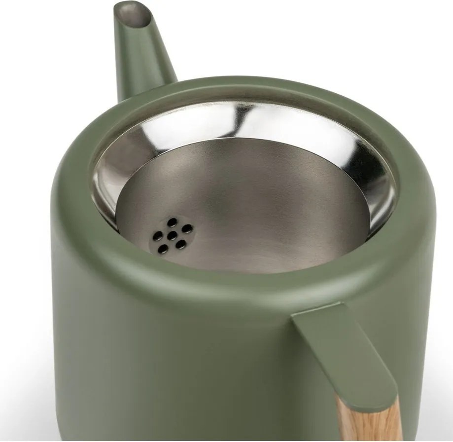 Zielony dzbanek do herbaty ze stali nierdzewnej 1,1 l Duet Boston – Bredemeijer