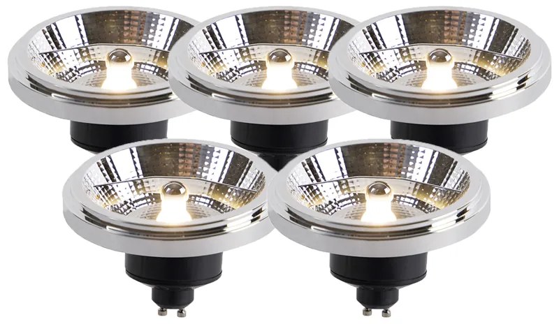 Zestaw 5 żarówek LED AR111 GU10 12W 2000K-3000K dim to warm
