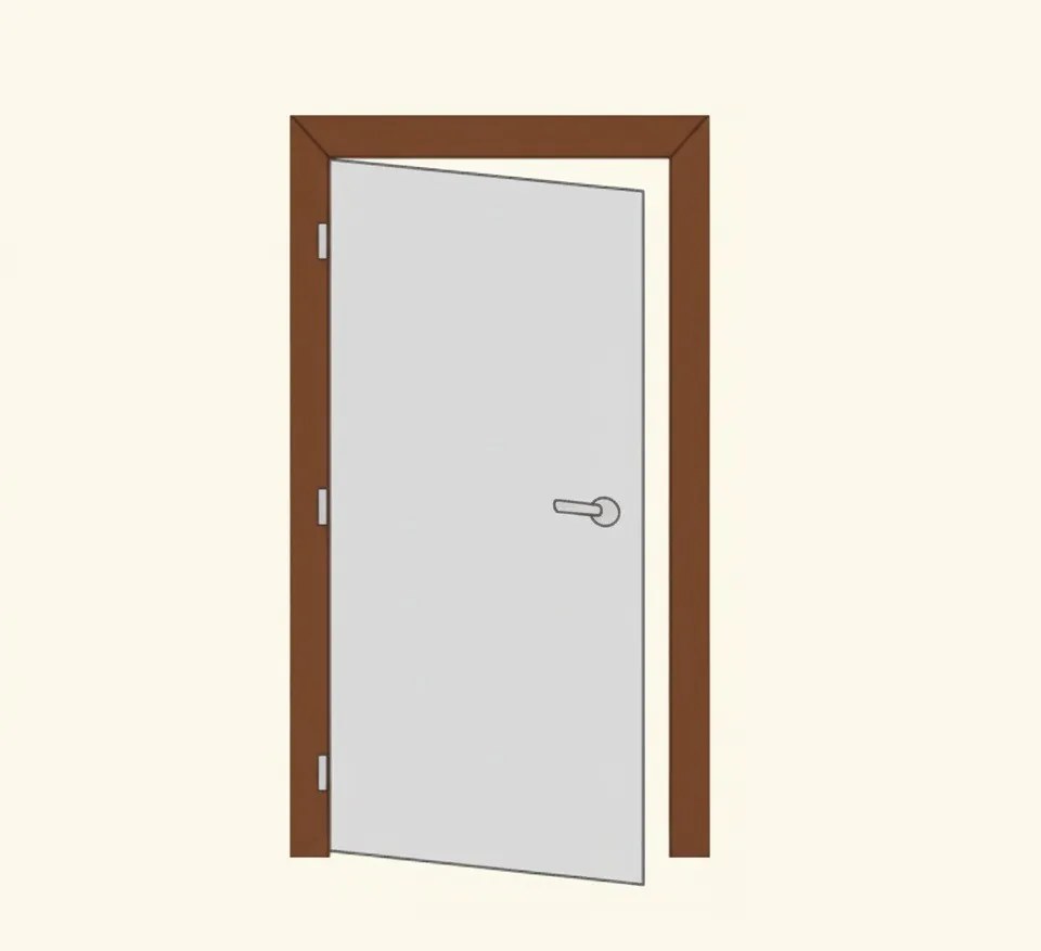 Drzwi blaszane 80, lewa, antracyt