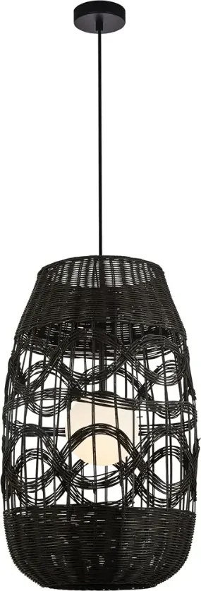 Lampa wisząca z dużym czarnym kloszem - 2S K398 E7-H00