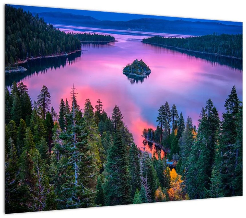 Obraz na szkle - Jezioro Tahoe, Sierra Nevada, Kalifornia, USA (70x50 cm)