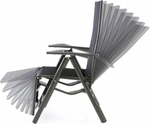 Ogrodowe aluminiowe krzesło składane z podnóżkiem RELAX - an