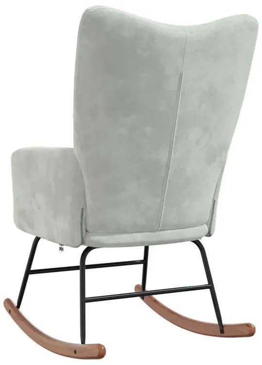 Jasnoszary fotel wypoczynkowy na płozach R7-K48