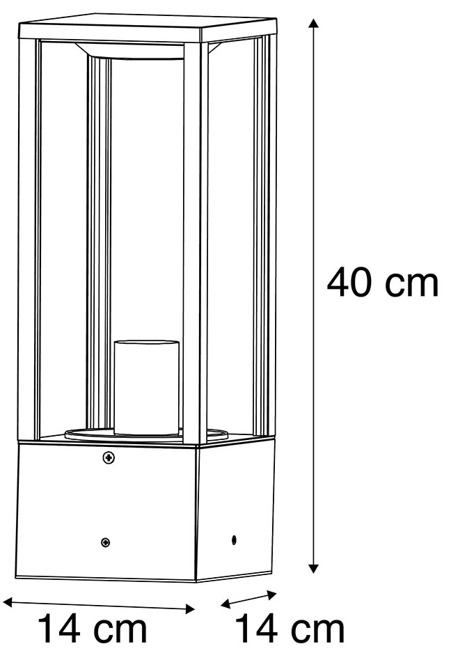 Zewnetrzna Inteligentna stojąca lampa zewnętrzna czarna 40 cm z Wi-Fi ST64 - CharloisDesignerski Oswietlenie zewnetrzne