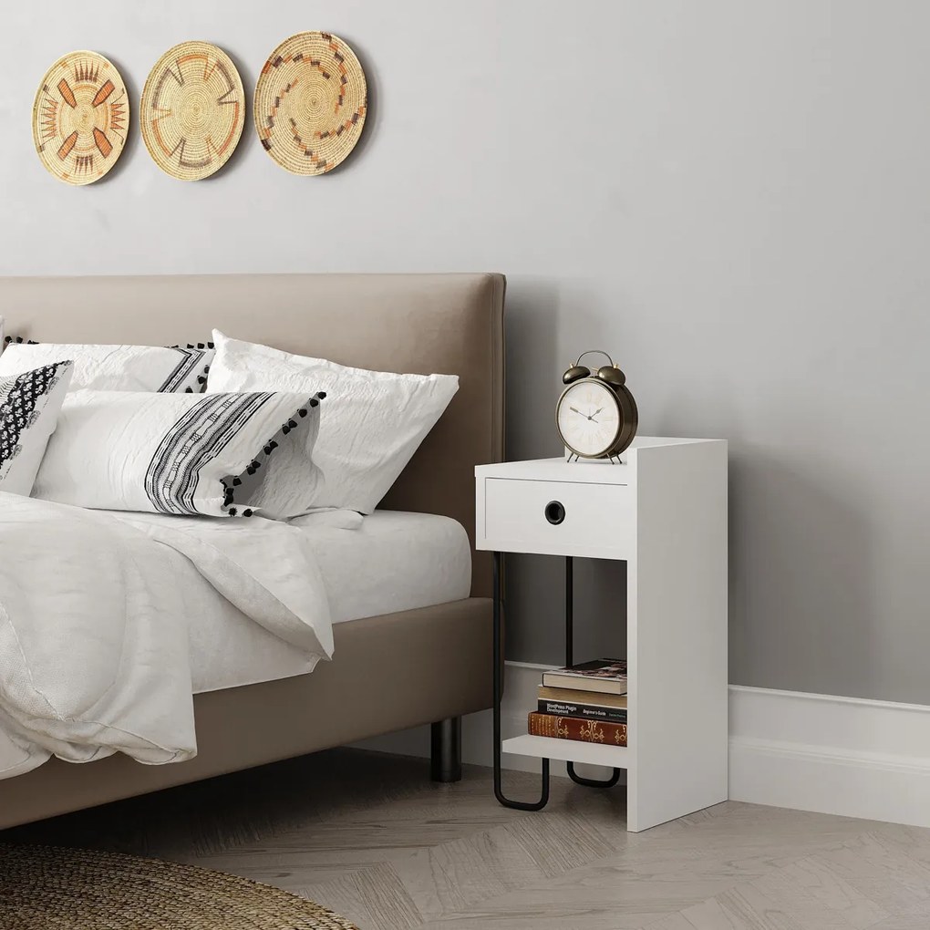 Stolik nocny Sirius Right White
