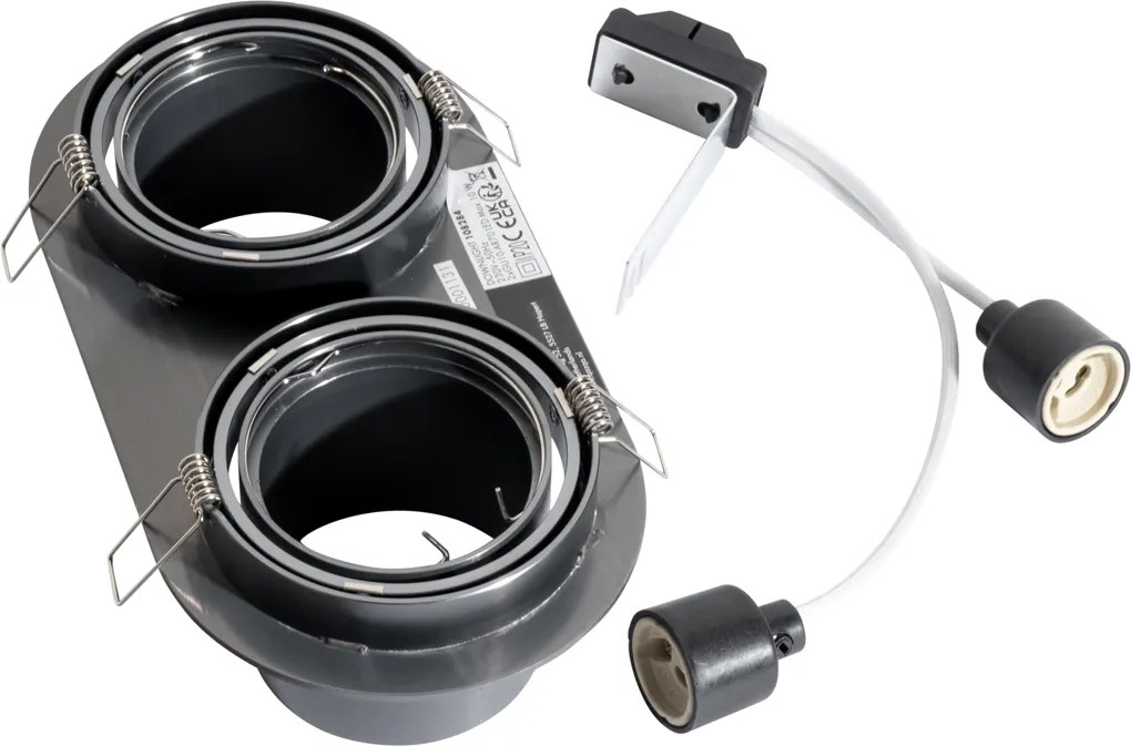 Zestaw 6 reflektorów wpuszczanych Gunmetal GU10 70mm z możliwością przechylania 2-źródła światła - Installa