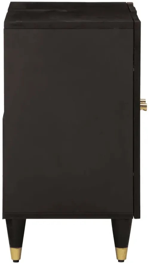 Czarna drewniana szafka stojąca pod umywalkę retro A3-M11