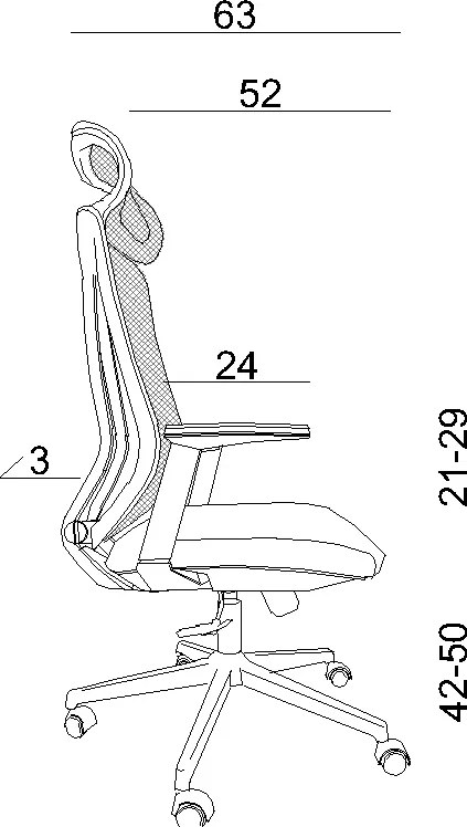 Ergonomiczne krzesło biurowe Concept, zgodne z normą BHP