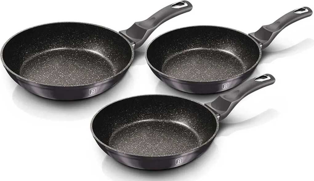 Komplet 3 patelni granitowych na każdy typ kuchenki D6-T95