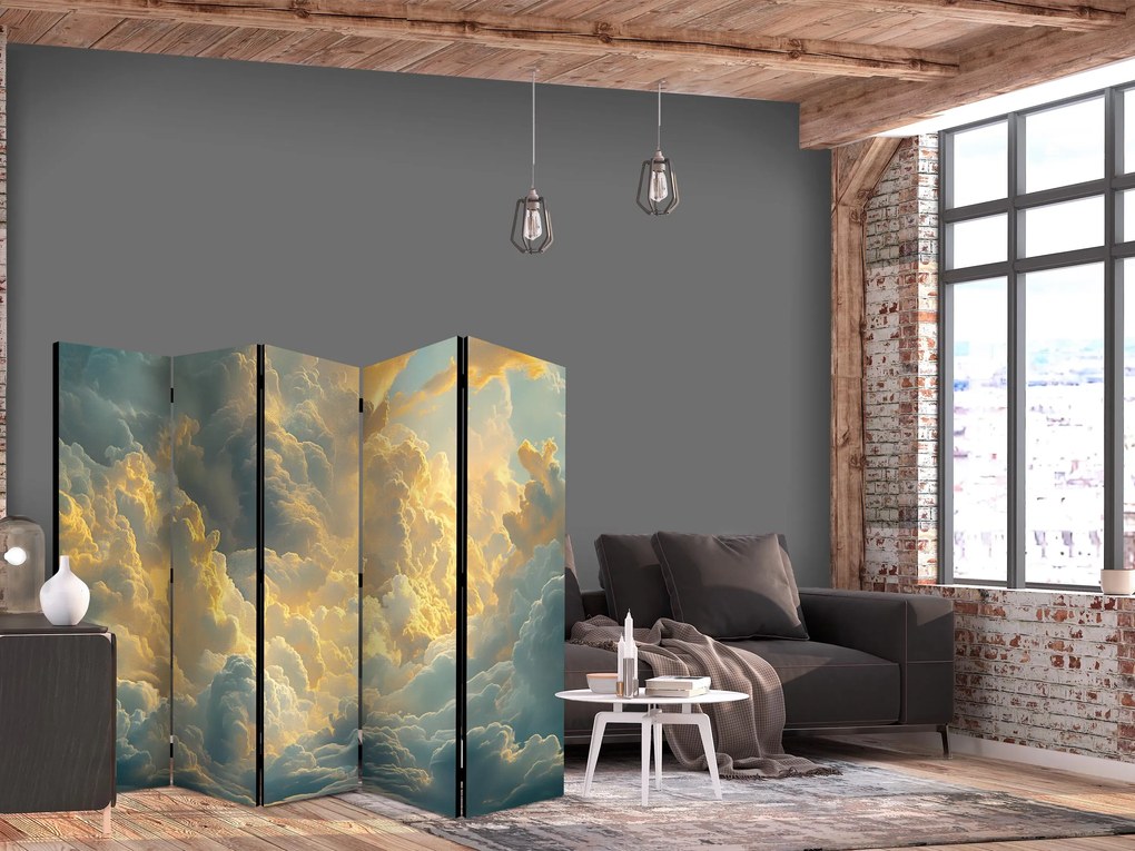 Parawan akustyczny Pejzaże 225x172 cm 5-częściowy szary ARTGEIST B