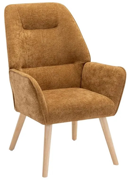 Fotel tapicerowany camelowy - OSIMO