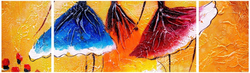 Obraz - Obraz olejny, baletki (170x50 cm)