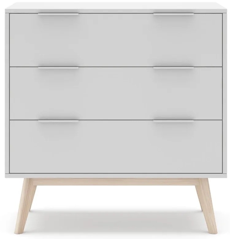 Biała niska komoda 80x83 cm Campus – Marckeric