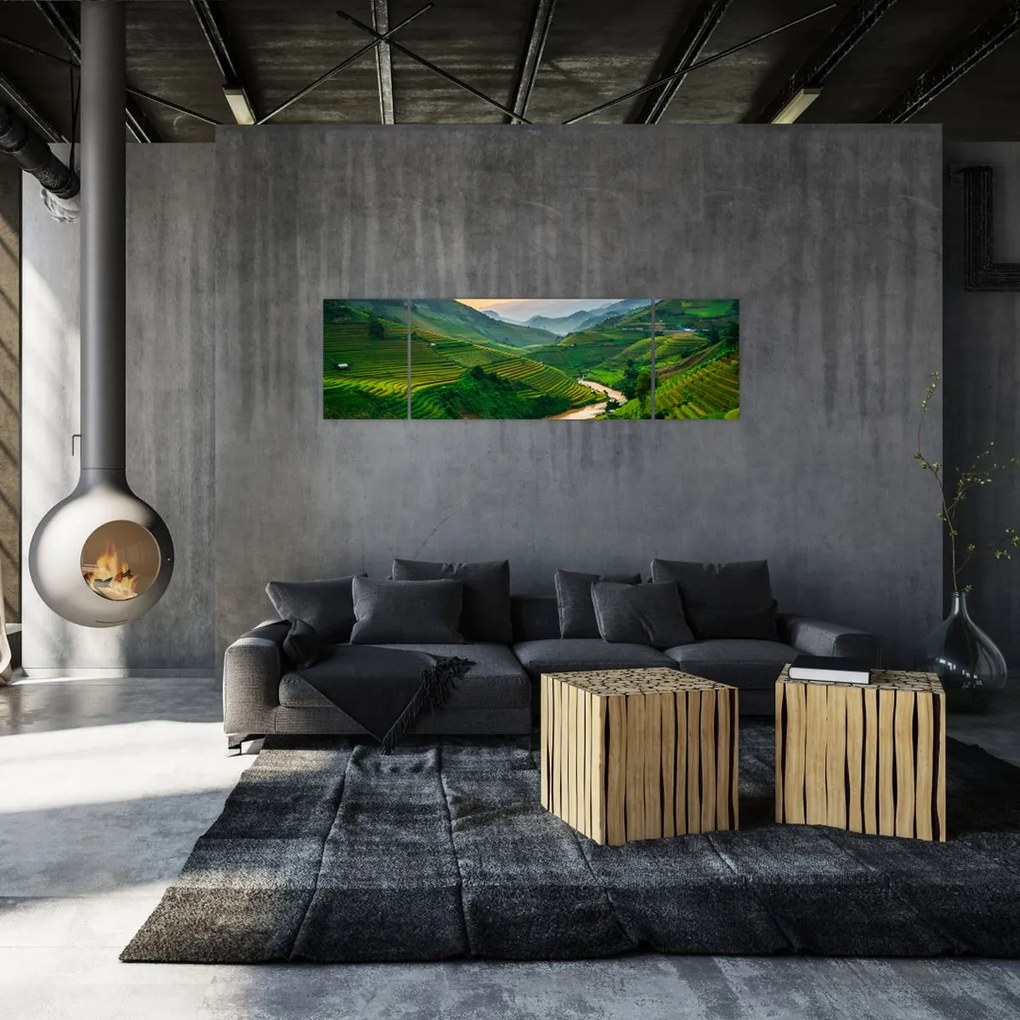 Obraz - Tarasy ryżowe II. (170x50 cm)
