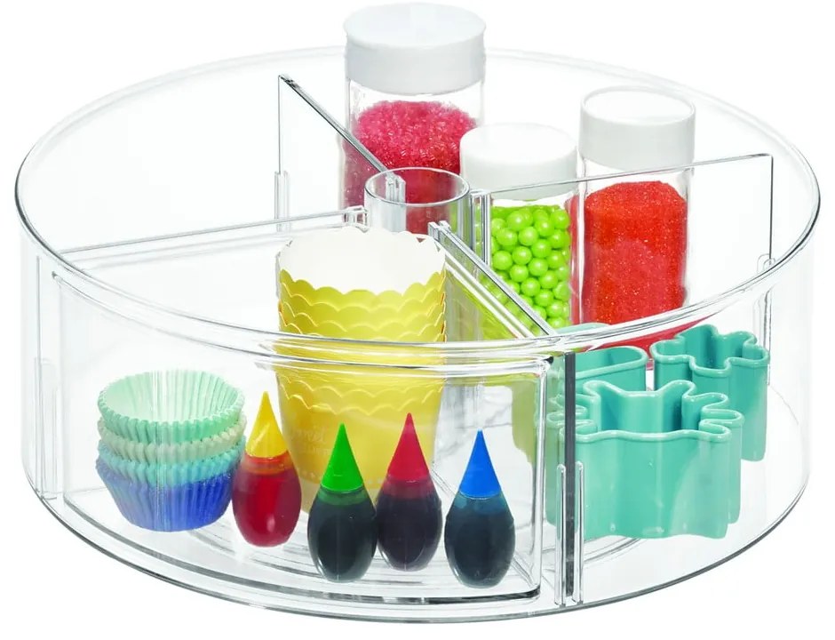 Okrągły przezroczysty pojemnik iDesign The Home Edit, Ø 29 cm