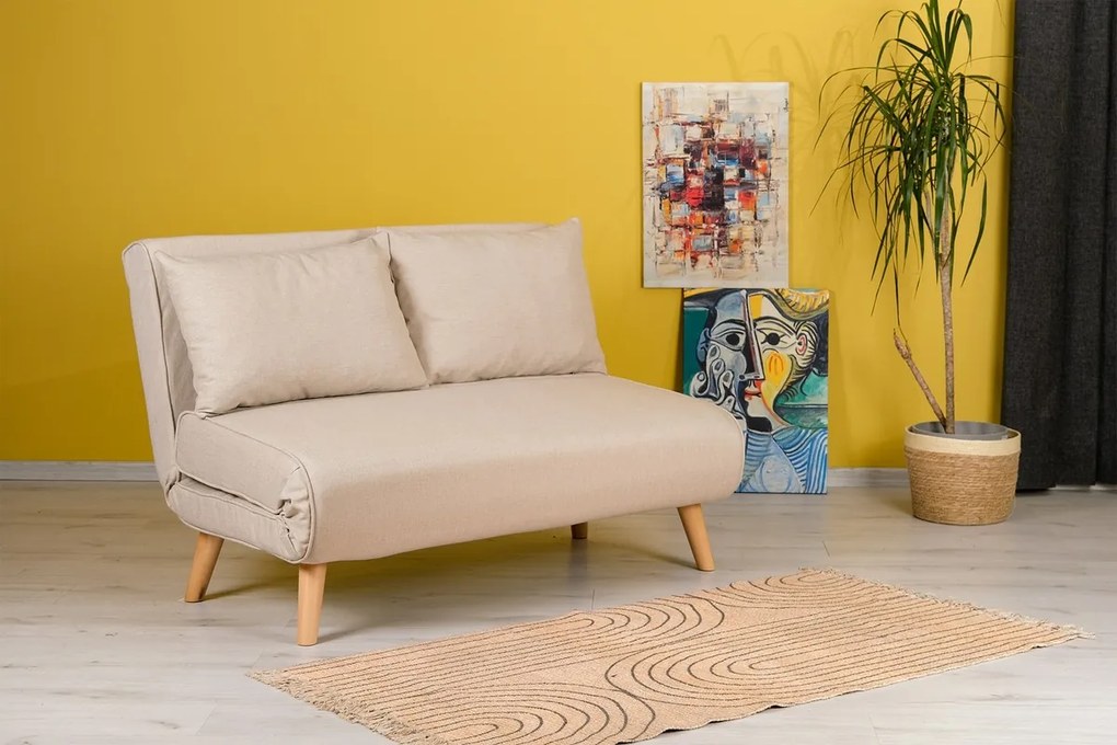 Sofa rozkładana Folde 2 kremowa