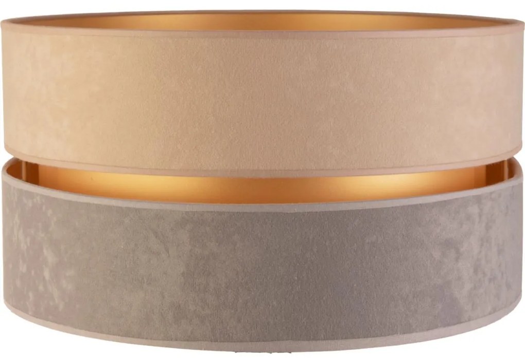 Duolla - Uniwersalny klosz DUO E27 pr. 40 cm beż/szary/złoty