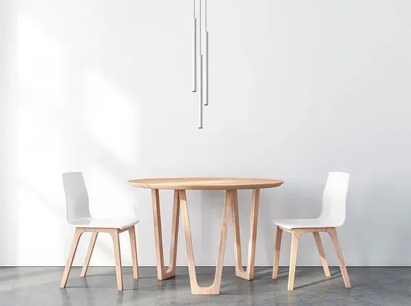 Biała lampa wisząca z trzema tubami - 5X EX521 C2-F58