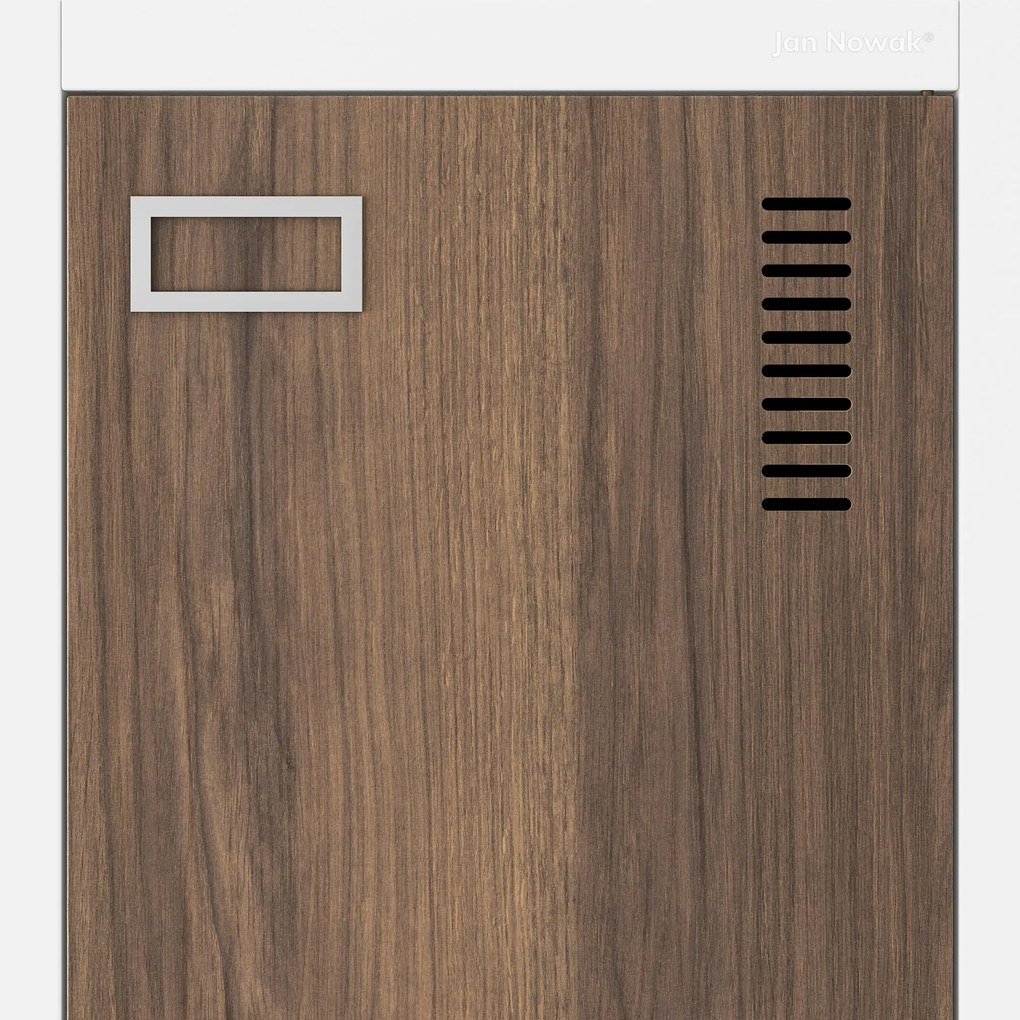 Szafka pracownicza czterokomorowa biała/orzech, 800x1800x500 mm: KACPER Eco Design