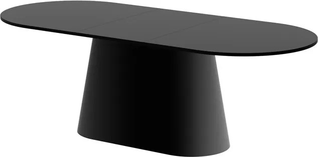 Rozkładany owalny stół Capitolo Hubertus czarny połysk