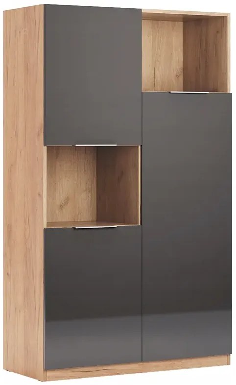 Nowoczesny półotwarty regał dąc craft + lava mat - Kyle 4X
