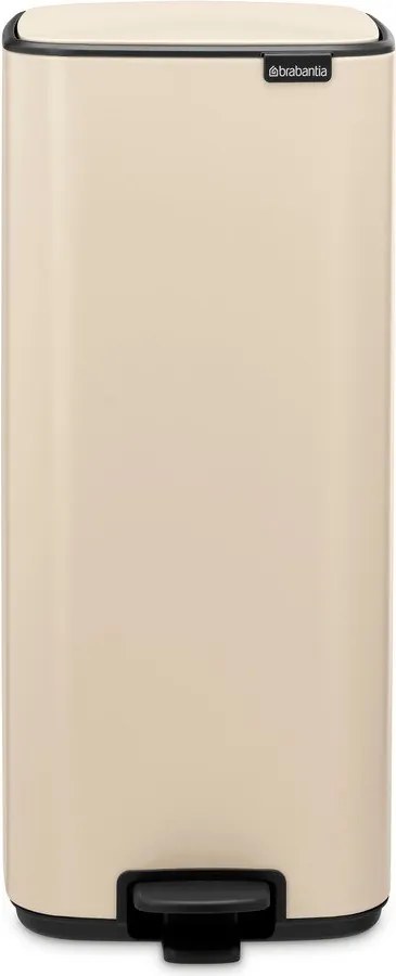 Beżowy stalowy kosz na śmieci z pedałem 30 l Bo – Brabantia