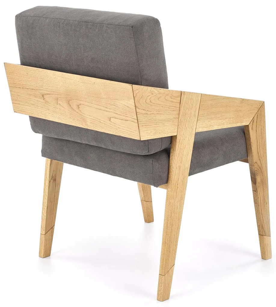 FREEDOM fotel dąb naturalny/popiel nowoczesny skandynawski