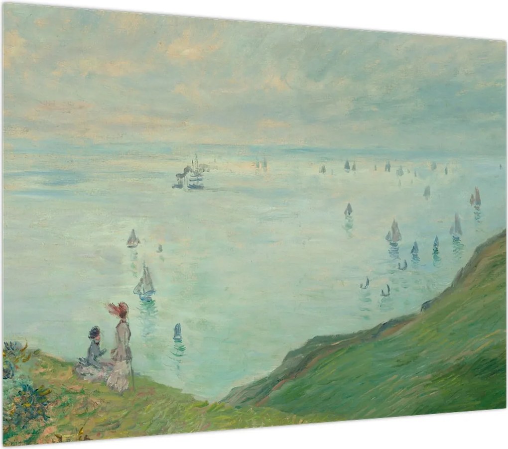 Obraz na szkle - Henri Fantin-Latour, Cliffs at Pourville, reprodukcje (70x50 cm)