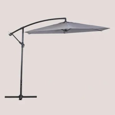 Parasol Ø295 Cm Z Tkaniny I Stali Gerran Gris Antracita - Sklum