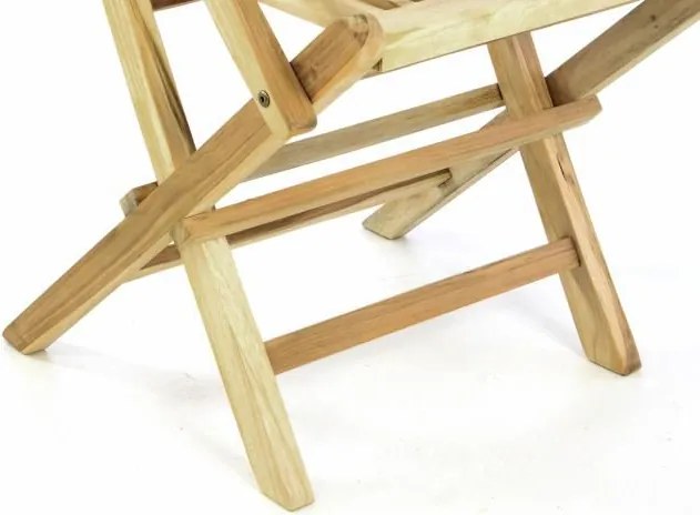 Składane krzesło ogrodowe DIVERO - drewno tekowe