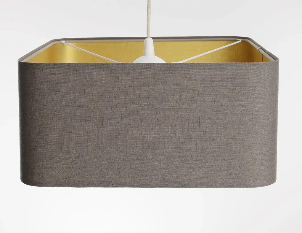 Lampa wisząca KWADRO LEN 002-40w20 beżowa/złota BPS KONCEPT